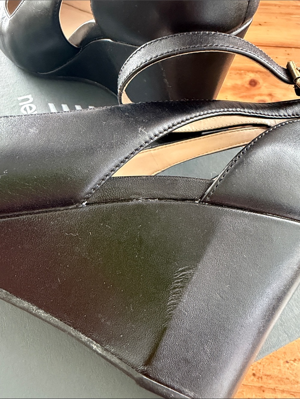 Cole Hahn Wedge with ankle strap size 10 - Picture 9 of 17